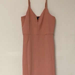 Beautiful rusty pink colored bodycon dress